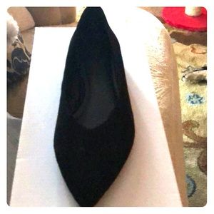 Black Felt Flats